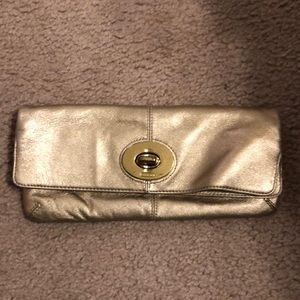 Coach Gold Clutch